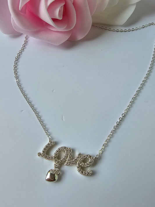 Collar love plata .925